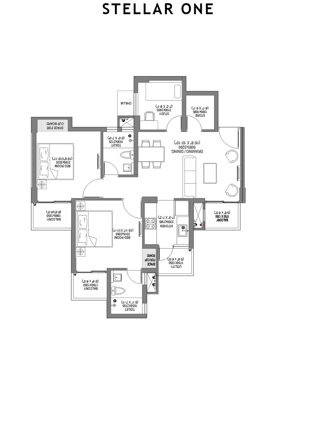 Stellar One Block K Unit 12 Floor Plan