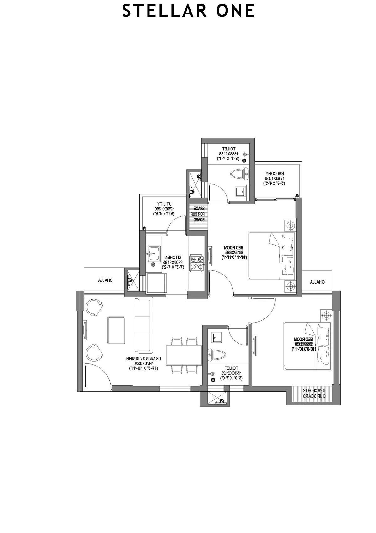 Stellar One Block K Unit 6 Floor Plan