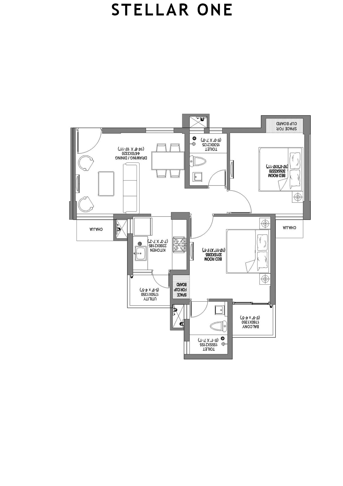 Stellar One Block K Unit 7 Floor Plan