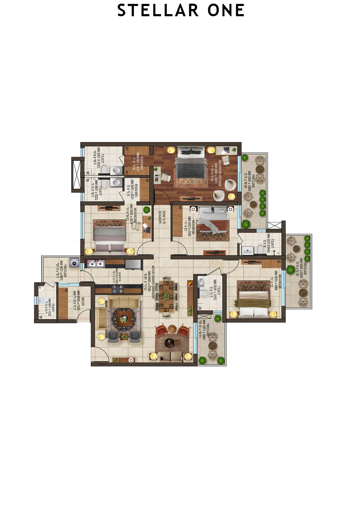 Stellar One Block P Unit 2 Floor Plan