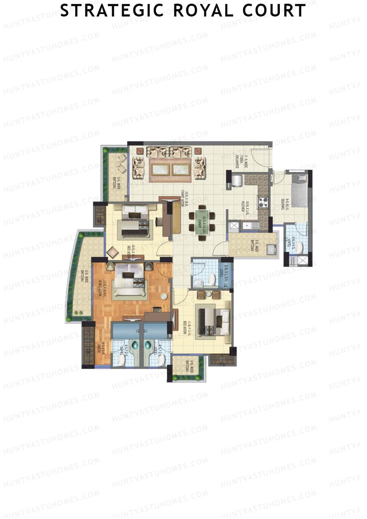 Strategic Royal Court Tower A Unit 1 Floor Plan