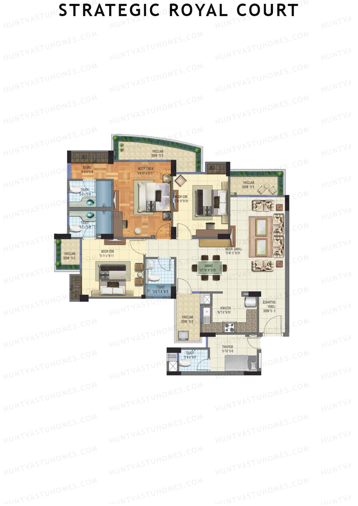 Strategic Royal Court Tower A Unit 2 Floor Plan