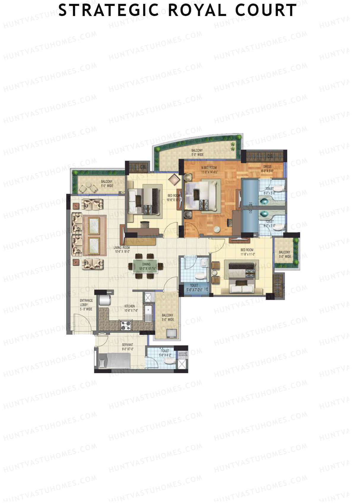 Strategic Royal Court Tower A Unit 3 Floor Plan