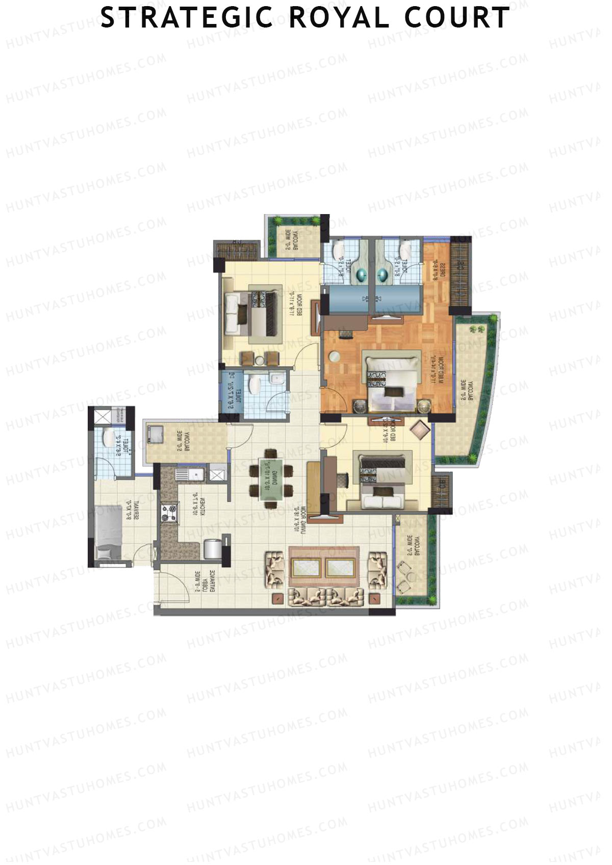 Strategic Royal Court Tower A Unit 4 Floor Plan