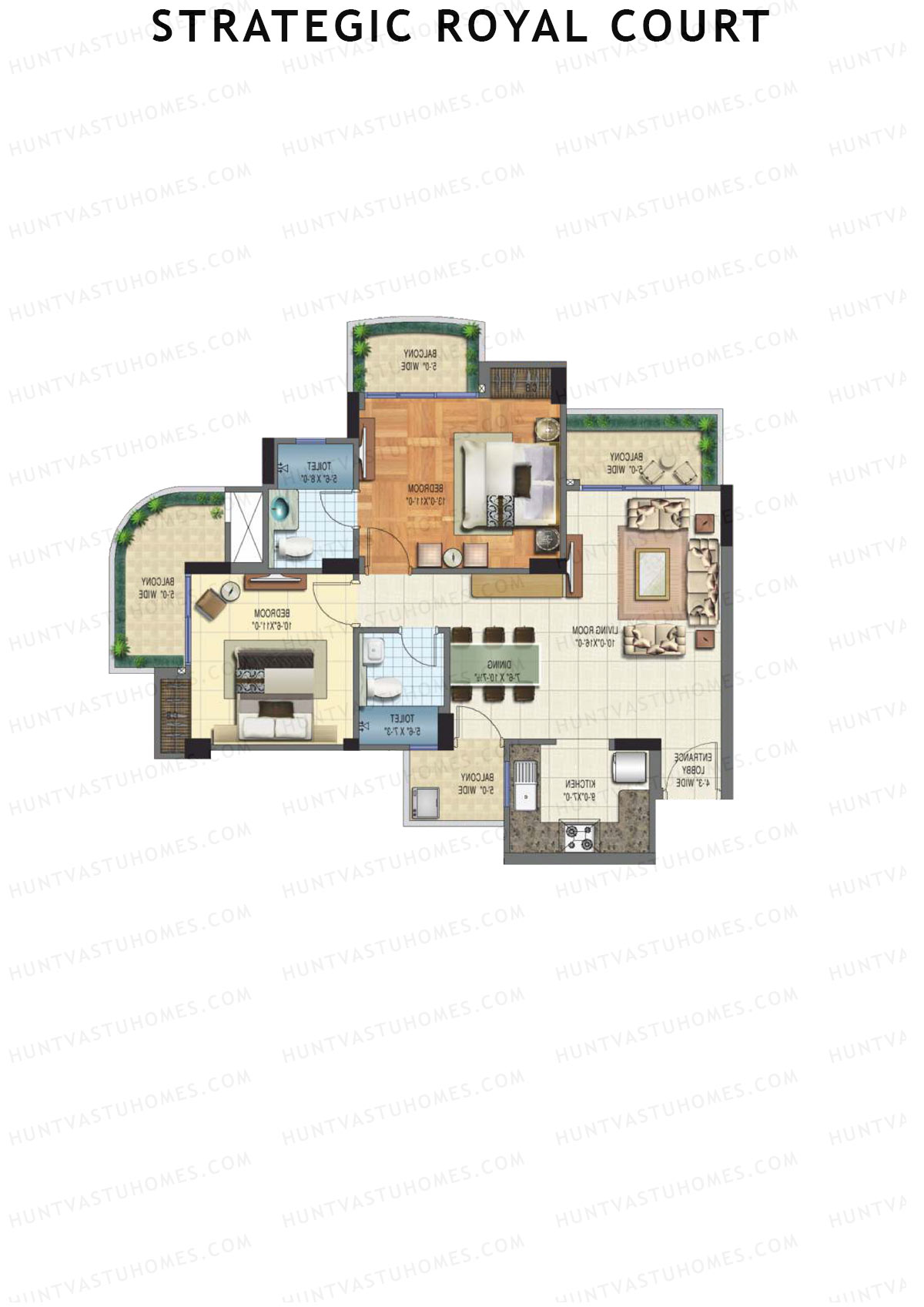 Strategic Royal Court Tower B Unit 1 Floor Plan