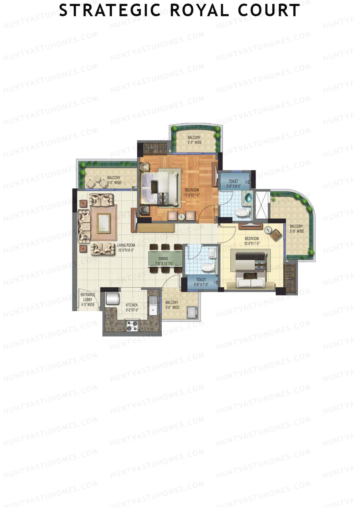 Strategic Royal Court Tower B Unit 2 Floor Plan