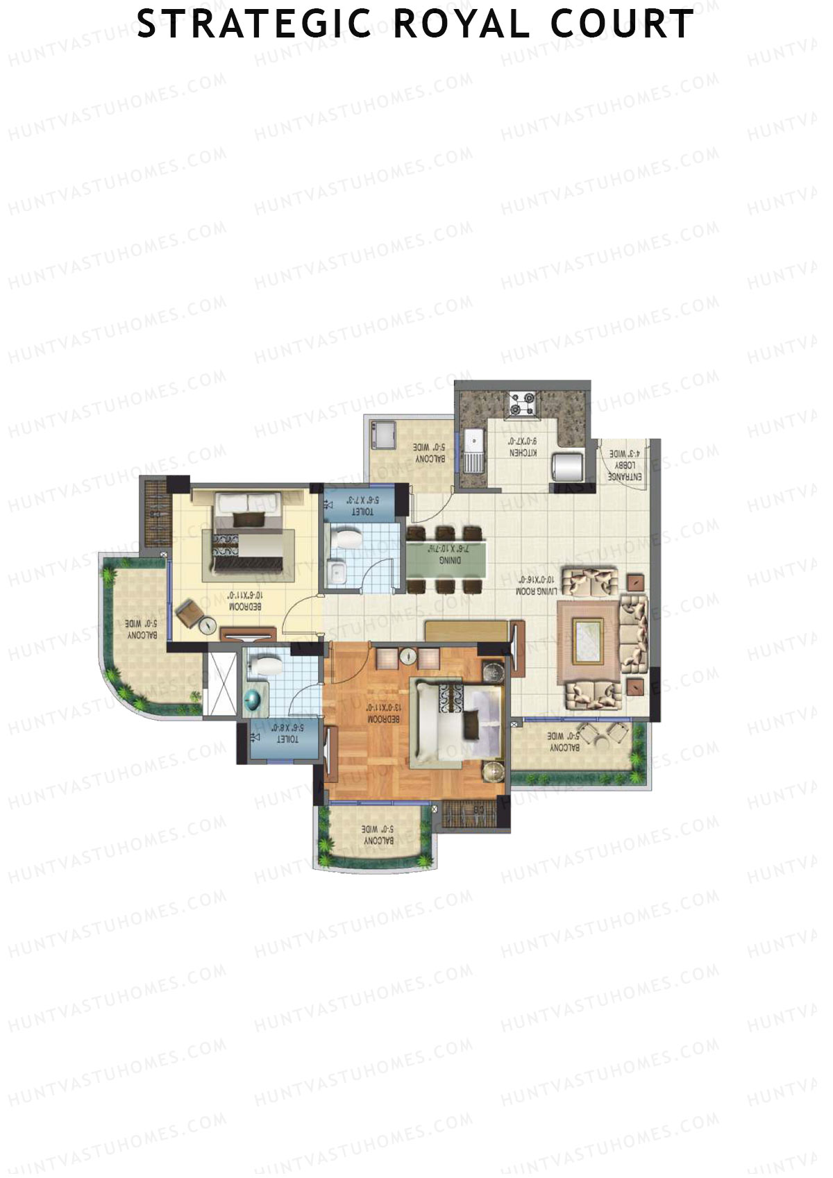 Strategic Royal Court Tower B Unit 5 Floor Plan
