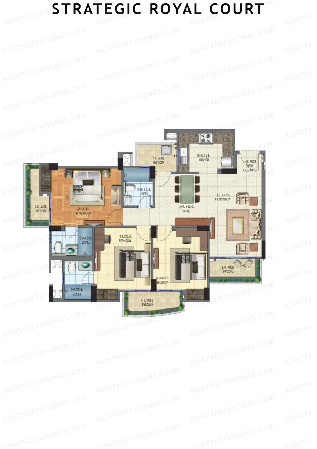 Strategic Royal Court Tower C Unit 3 Floor Plan