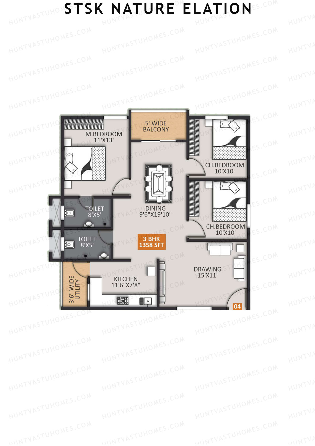 STSK Nature Elation Block A Unit 4 Floor Plan