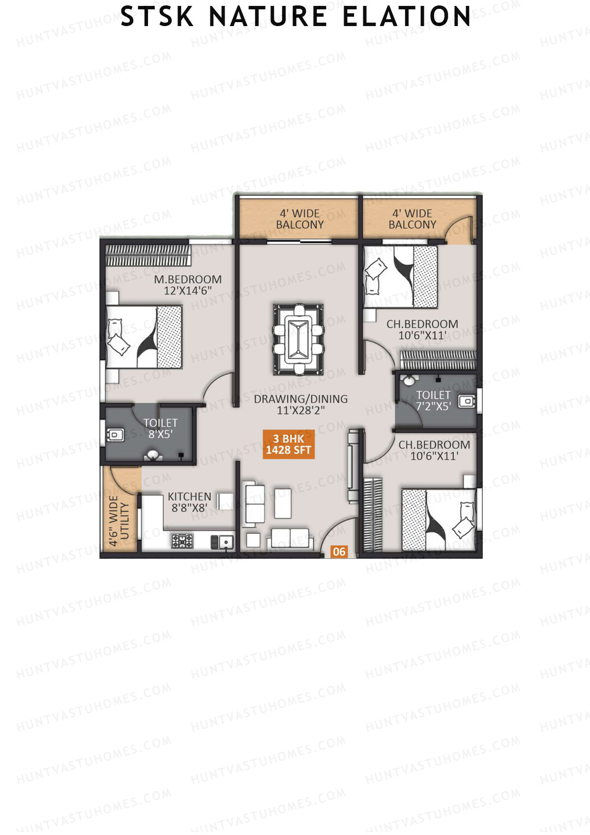 STSK Nature Elation Block A Unit 6 Floor Plan