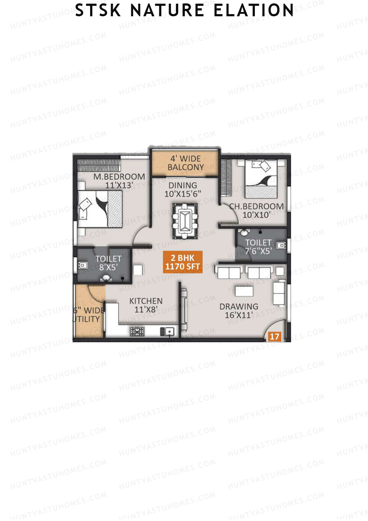 STSK Nature Elation Block B Unit 16 Floor Plan