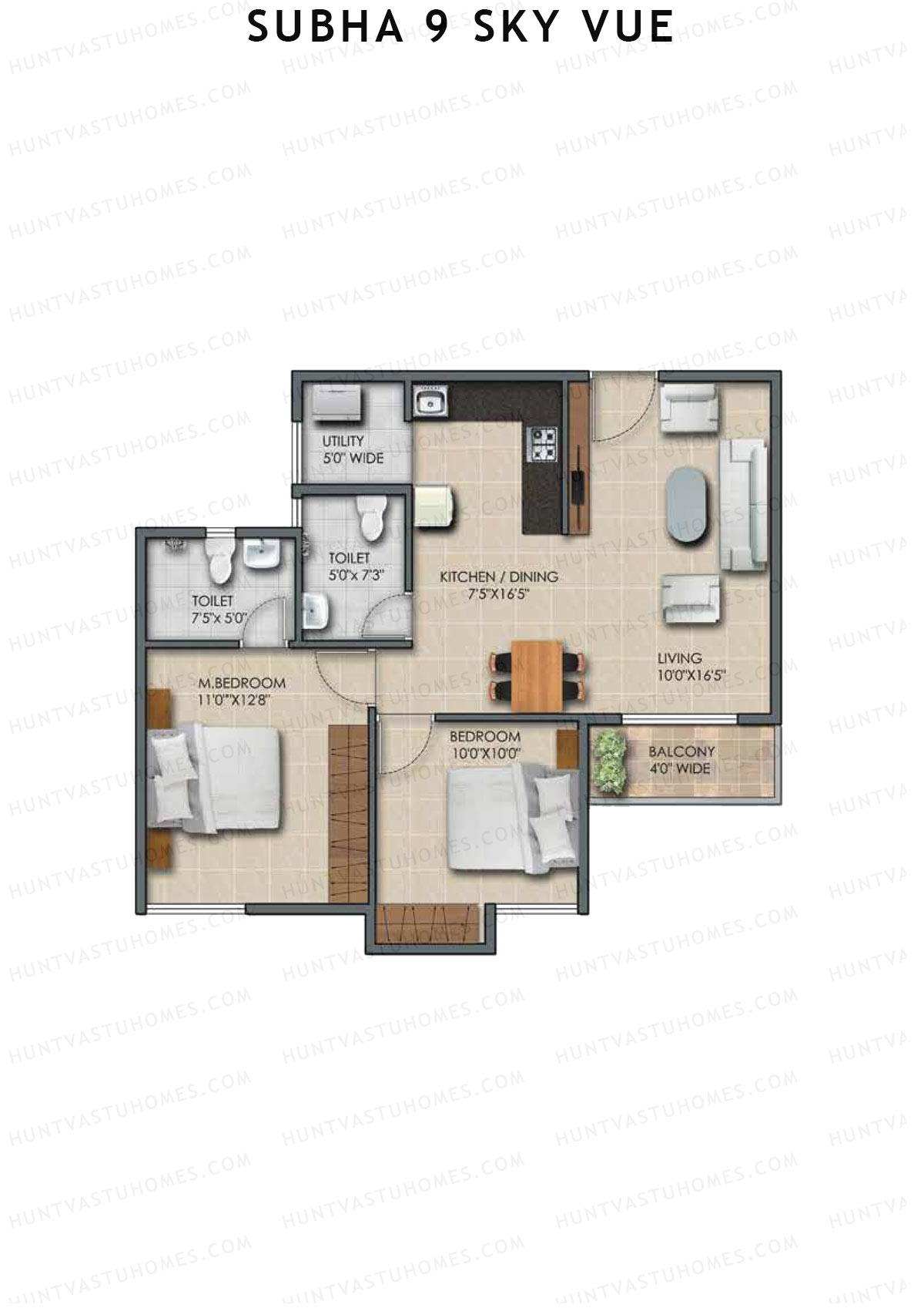 Subha 9 Sky Vue Tower 1 Unit 13 Floor Plan