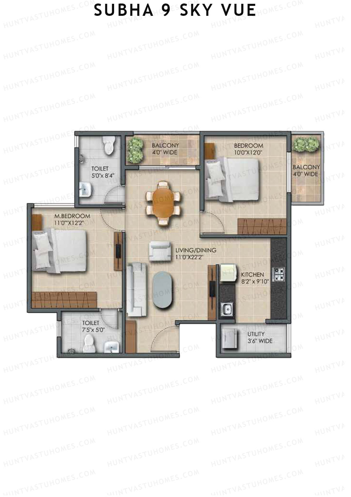 Subha 9 Sky Vue Tower 1 Unit 9 Floor Plan