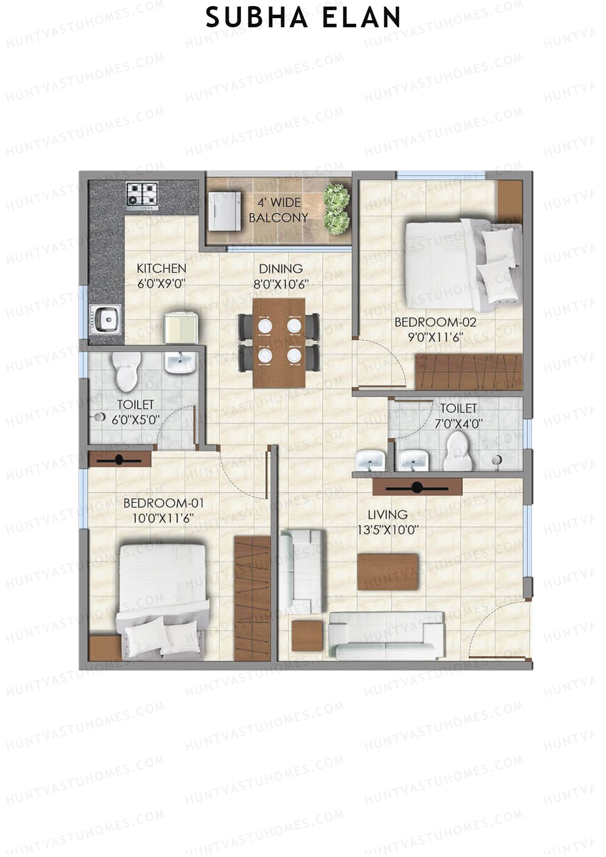 Subha Elan Block A Unit 16 Floor Plan