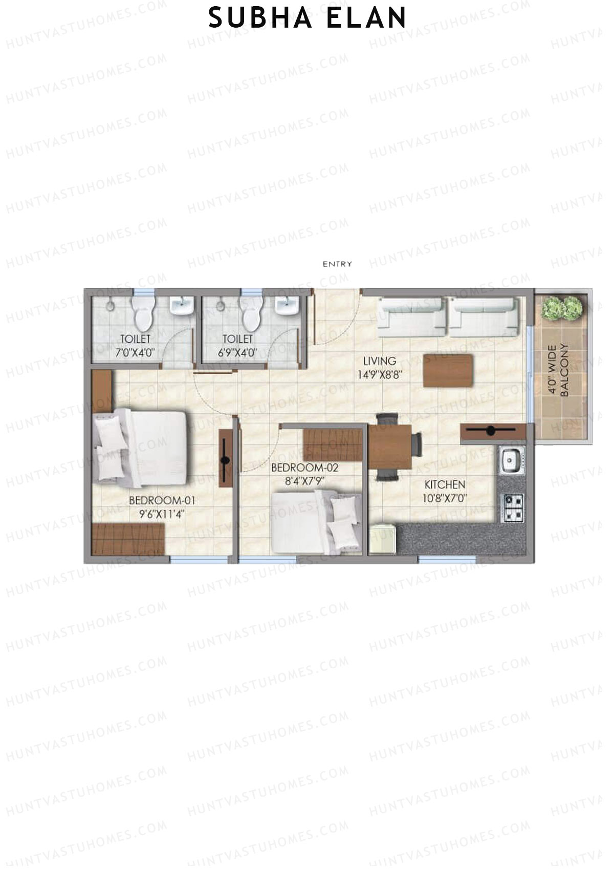 Subha Elan Block A Unit 17 Floor Plan