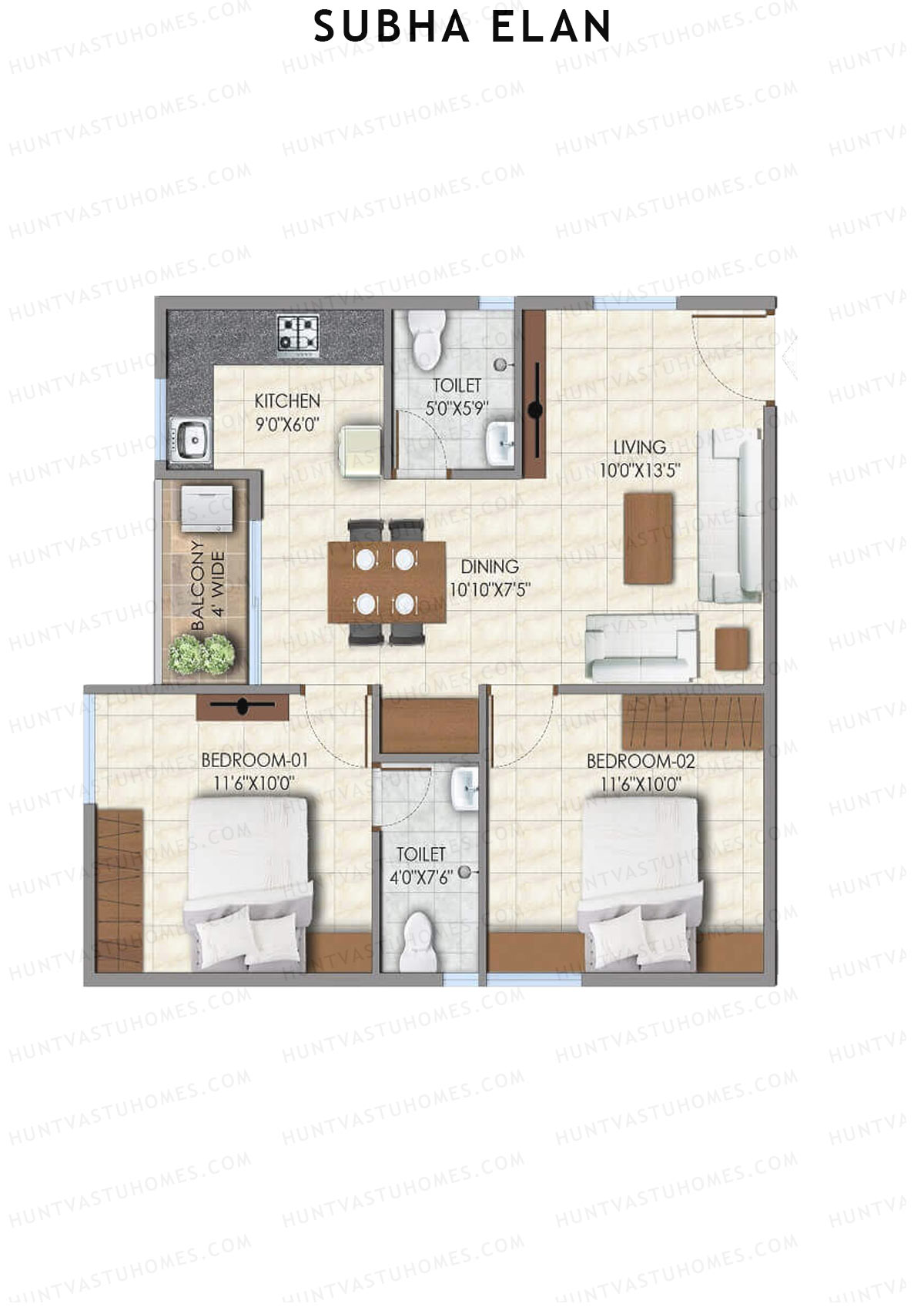 Subha Elan Block A Unit 8 Floor Plan