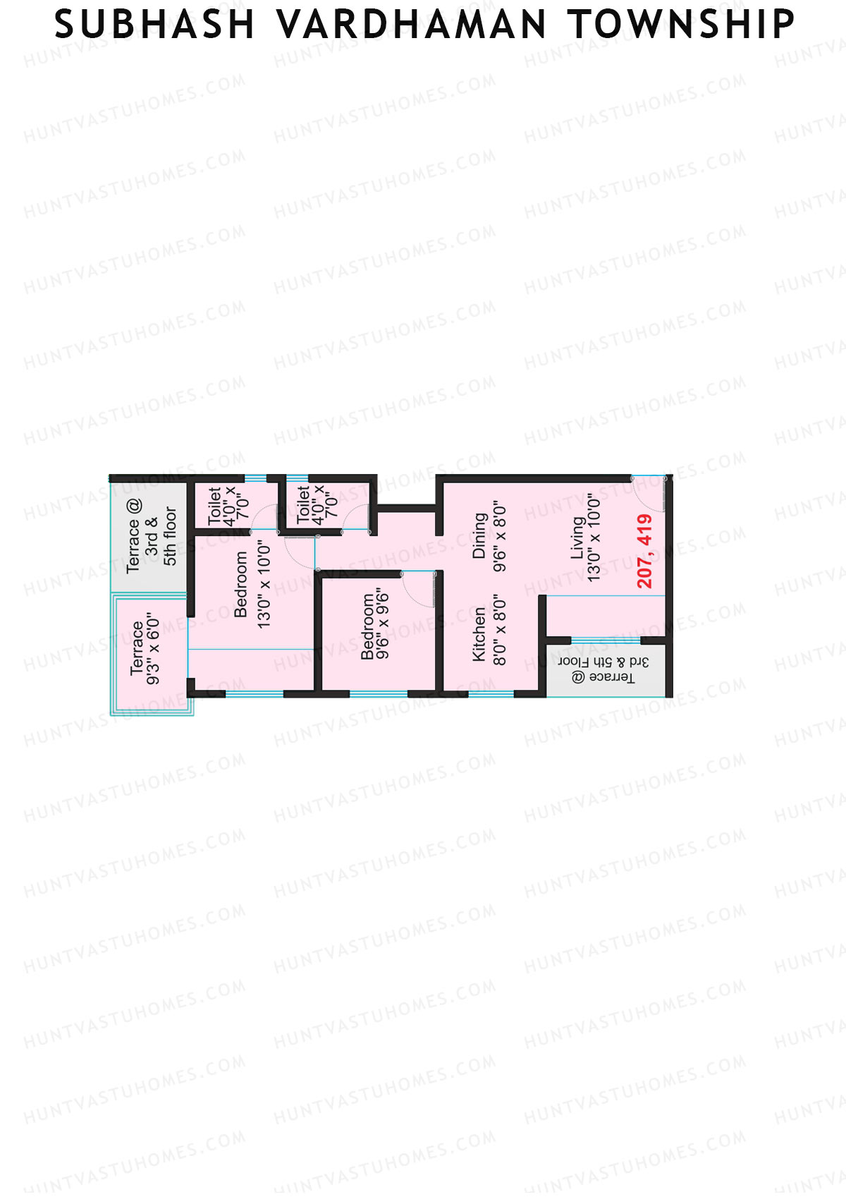 Subhash Vardhaman Township Block H Unit 32 Floor Plan