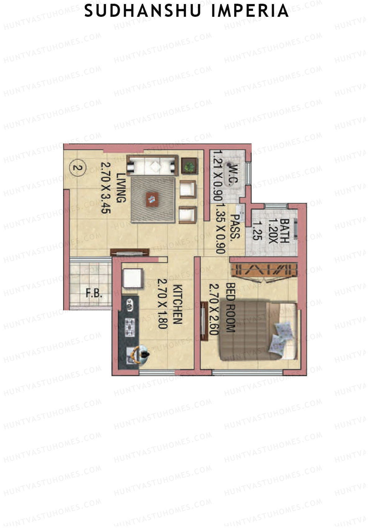 Sudhanshu Imperia Wing B Unit 2 Floor Plan