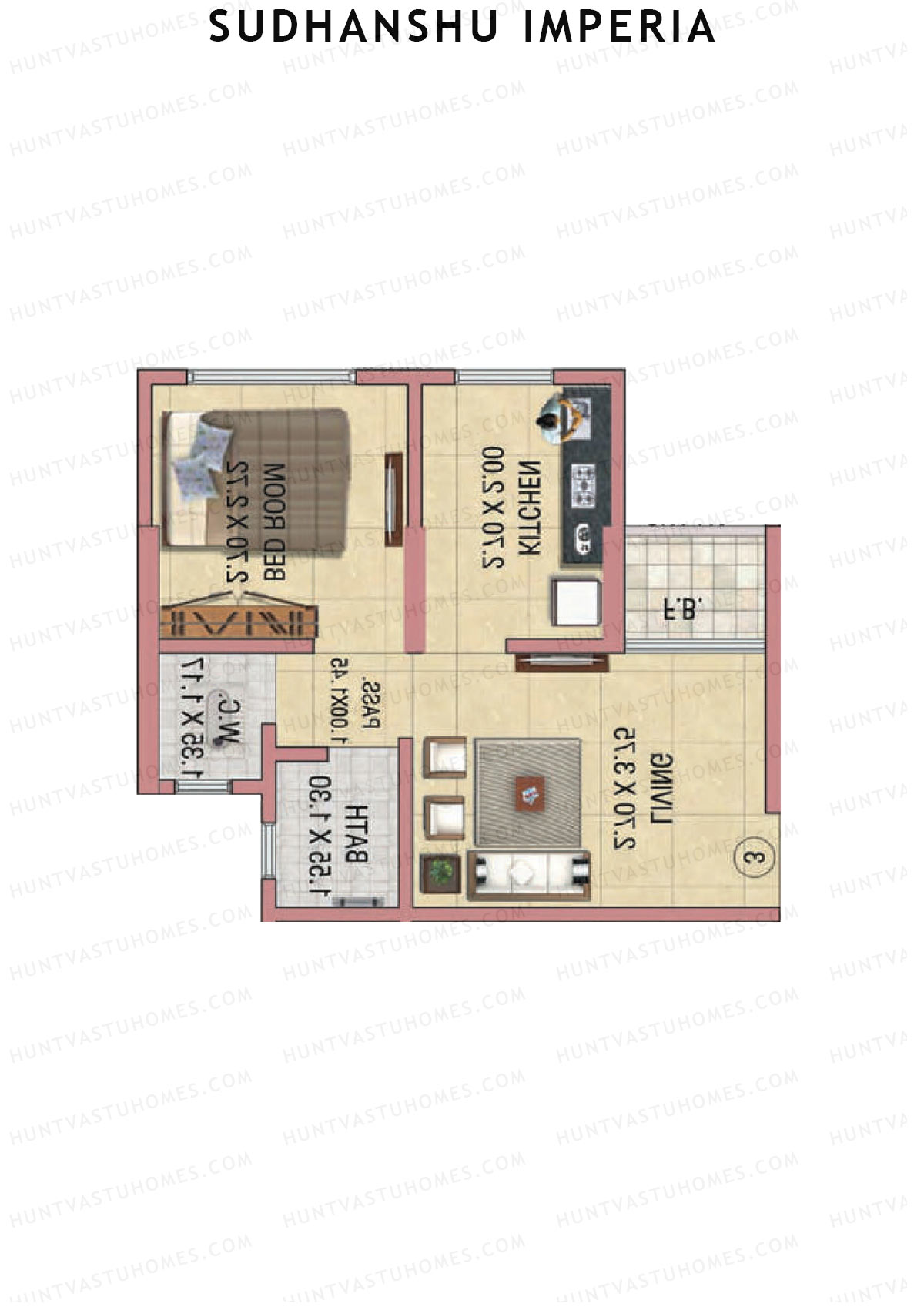 Sudhanshu Imperia Wing B Unit 4 Floor Plan