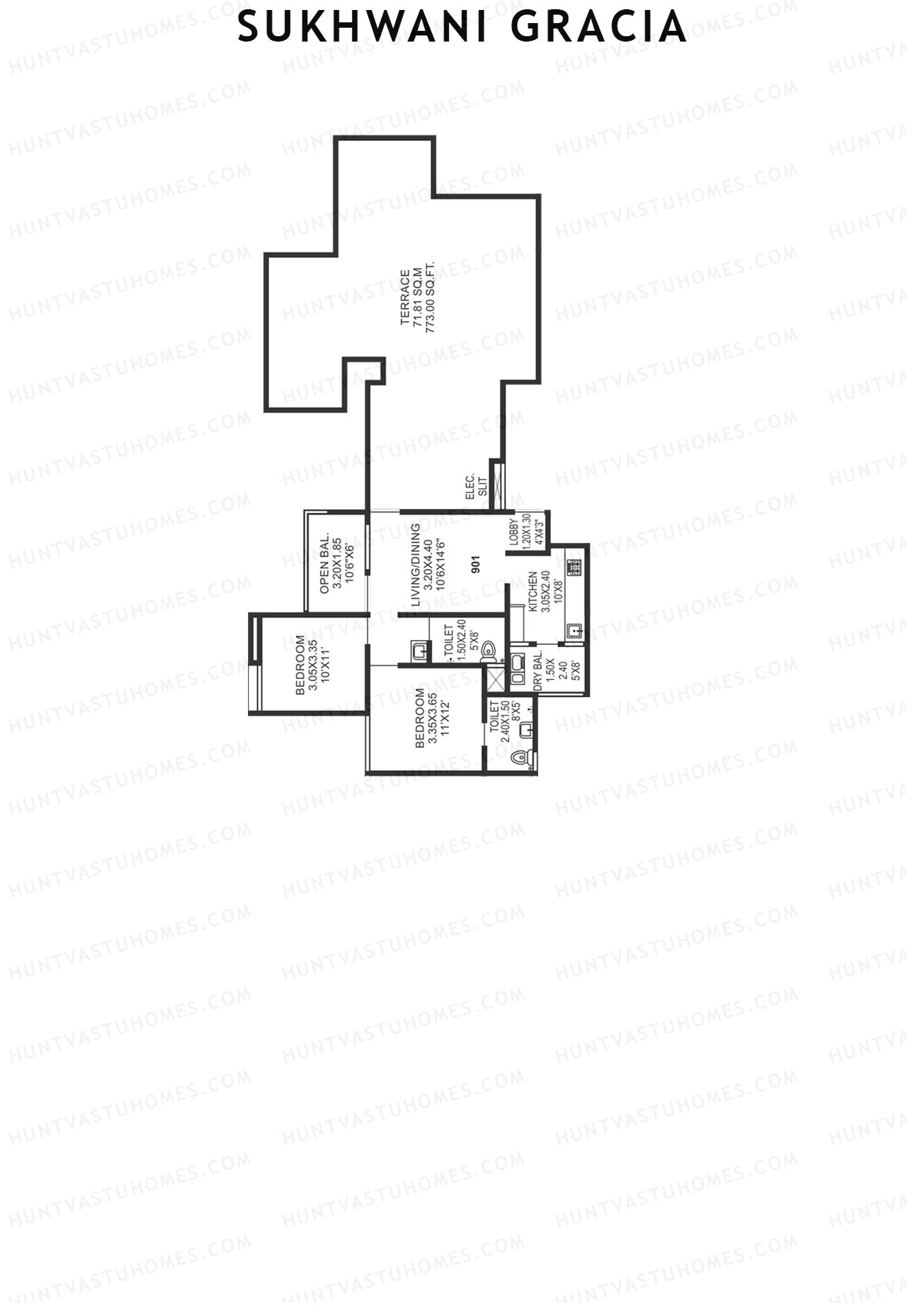 Sukhwani Gracia Wing C Unit 1 Floor Plan