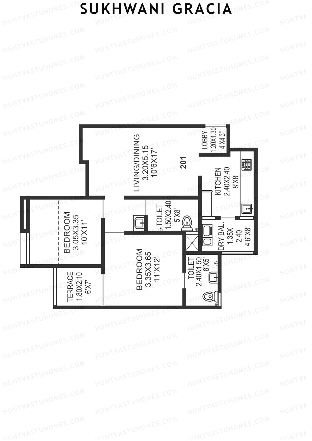 Sukhwani Gracia Wing C Unit 1 Floor Plan