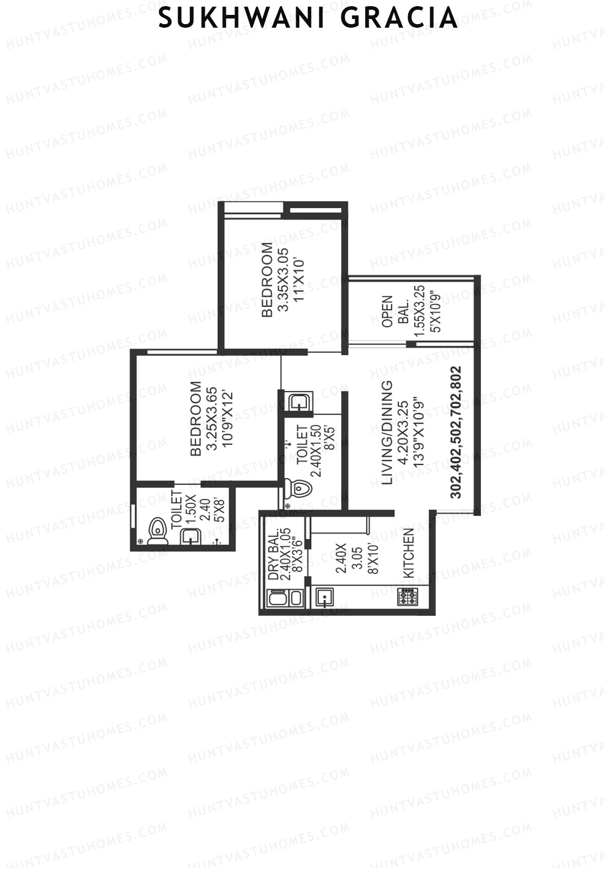 Sukhwani Gracia Wing C Unit 2 Floor Plan