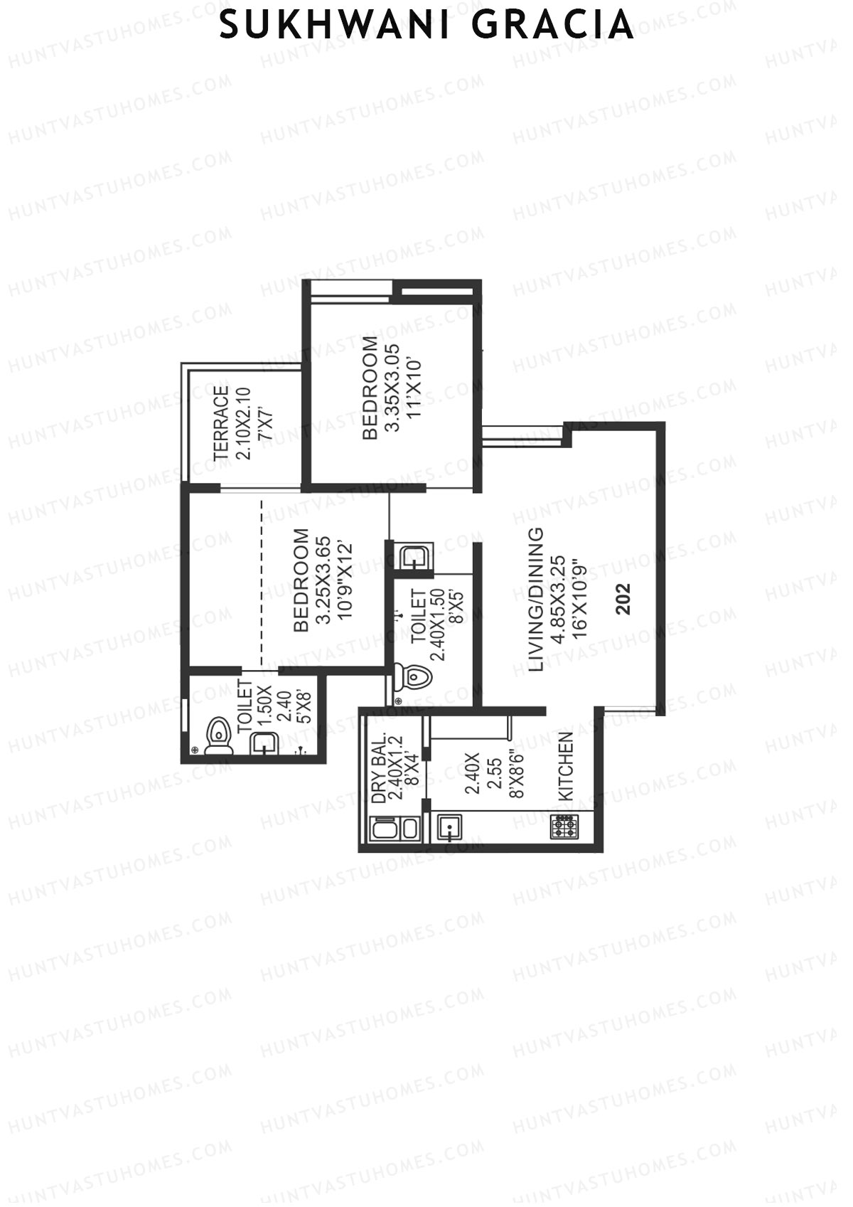 Sukhwani Gracia Wing C Unit 2 Floor Plan
