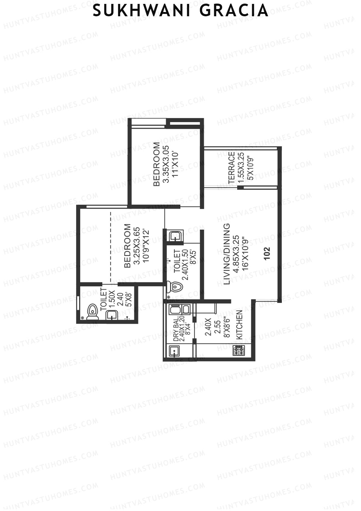 Sukhwani Gracia Wing C Unit 2 Floor Plan
