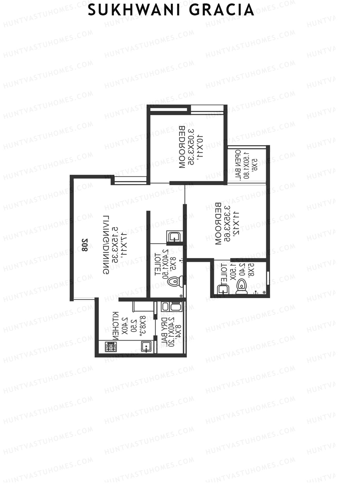 Sukhwani Gracia Wing C Unit 3 Floor Plan