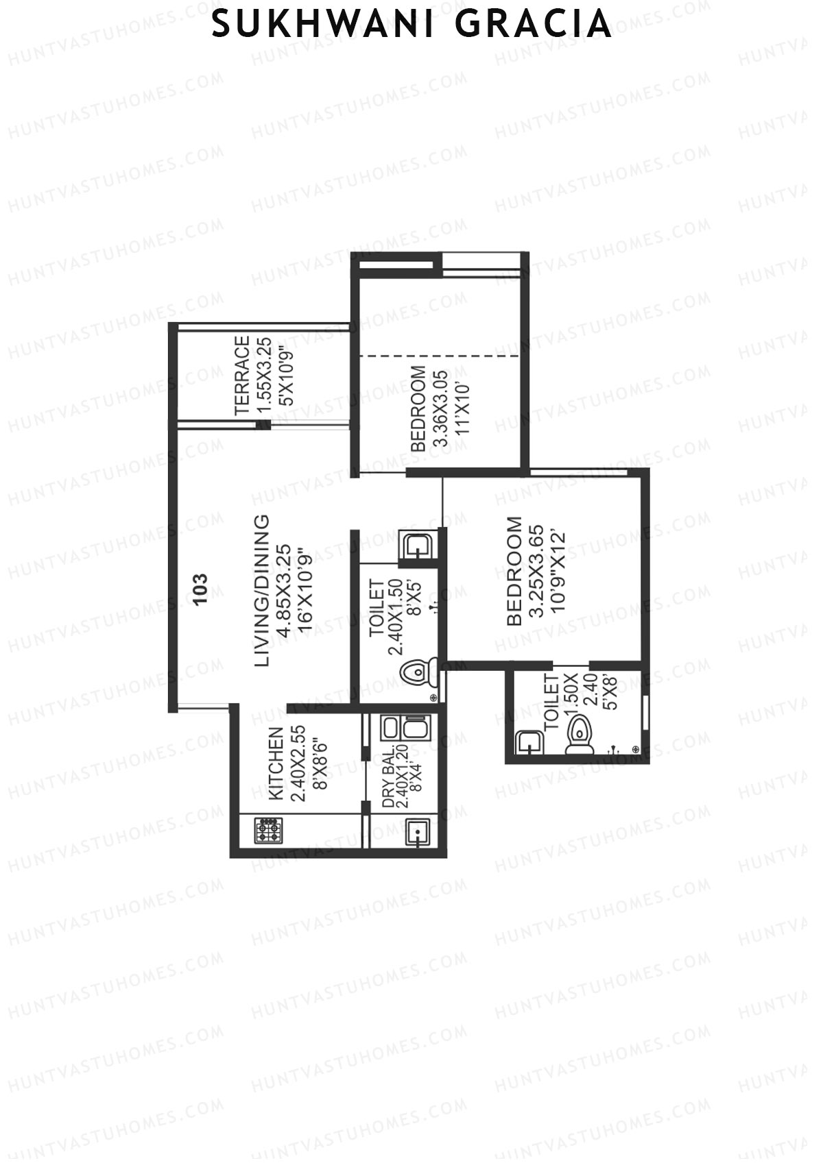 Sukhwani Gracia Wing C Unit 3 Floor Plan