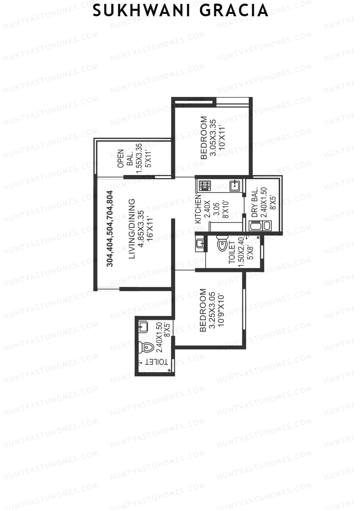 Sukhwani Gracia Wing C Unit 4 Floor Plan