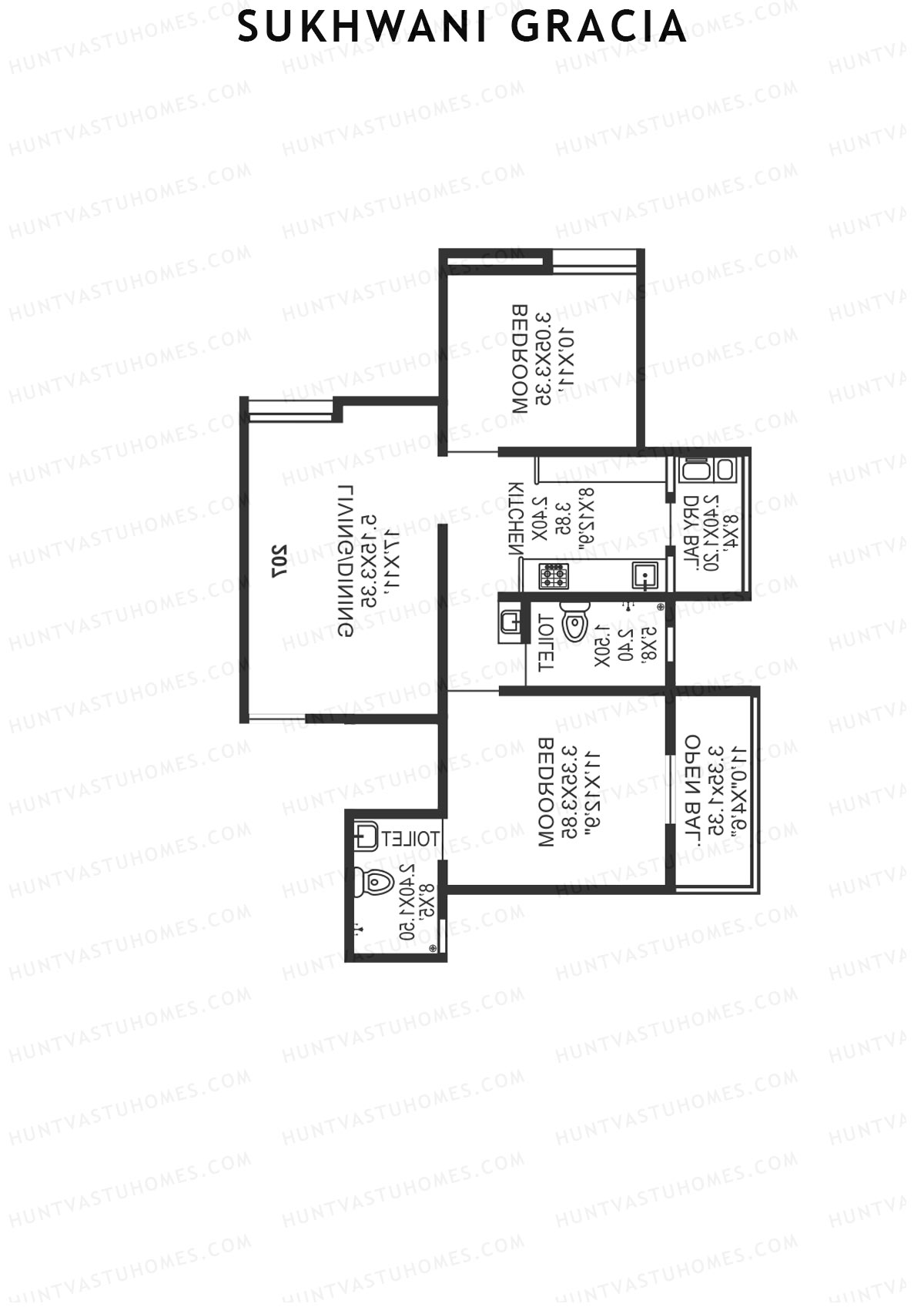 Sukhwani Gracia Wing C Unit 4 Floor Plan