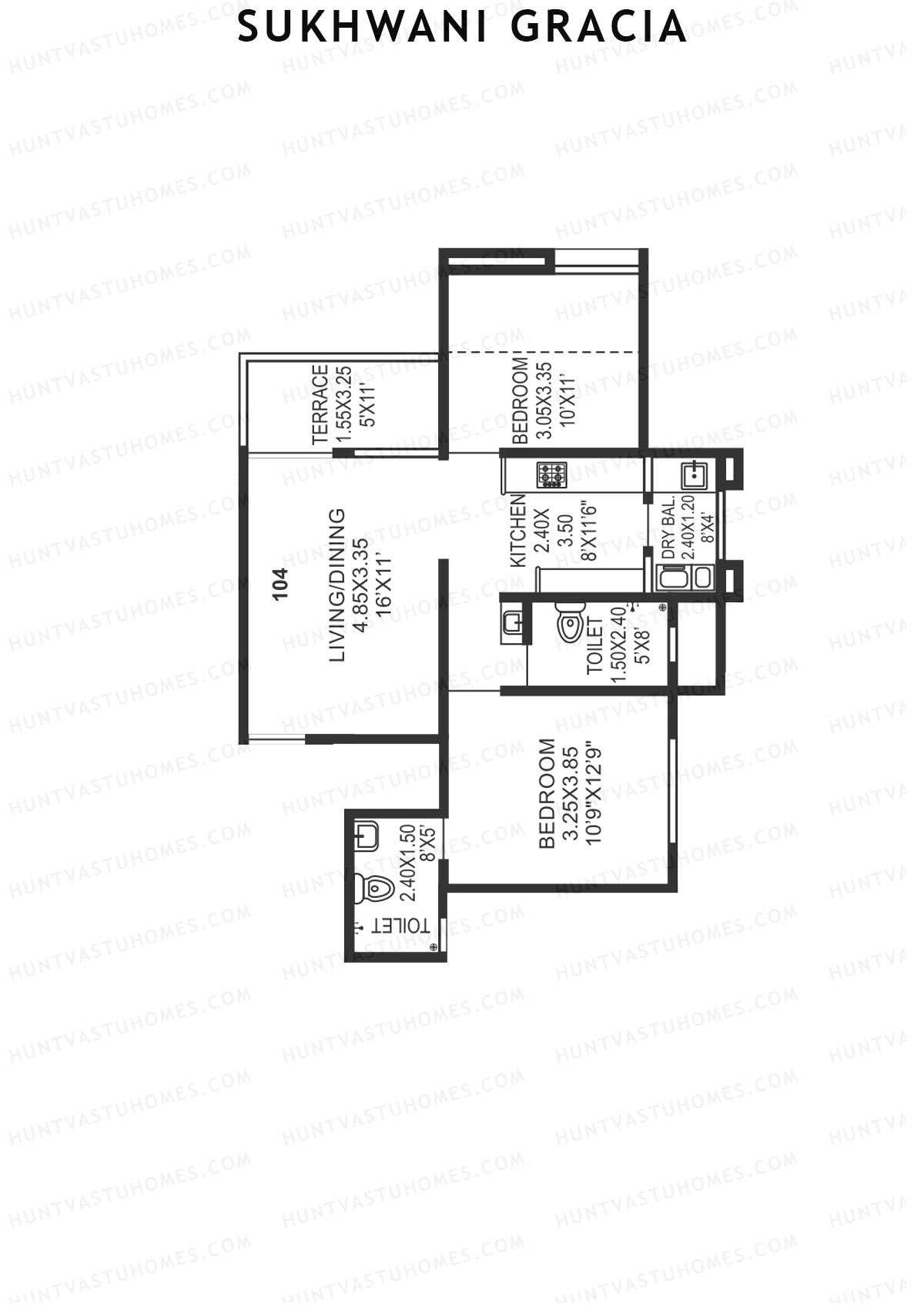 Sukhwani Gracia Wing C Unit 4 Floor Plan