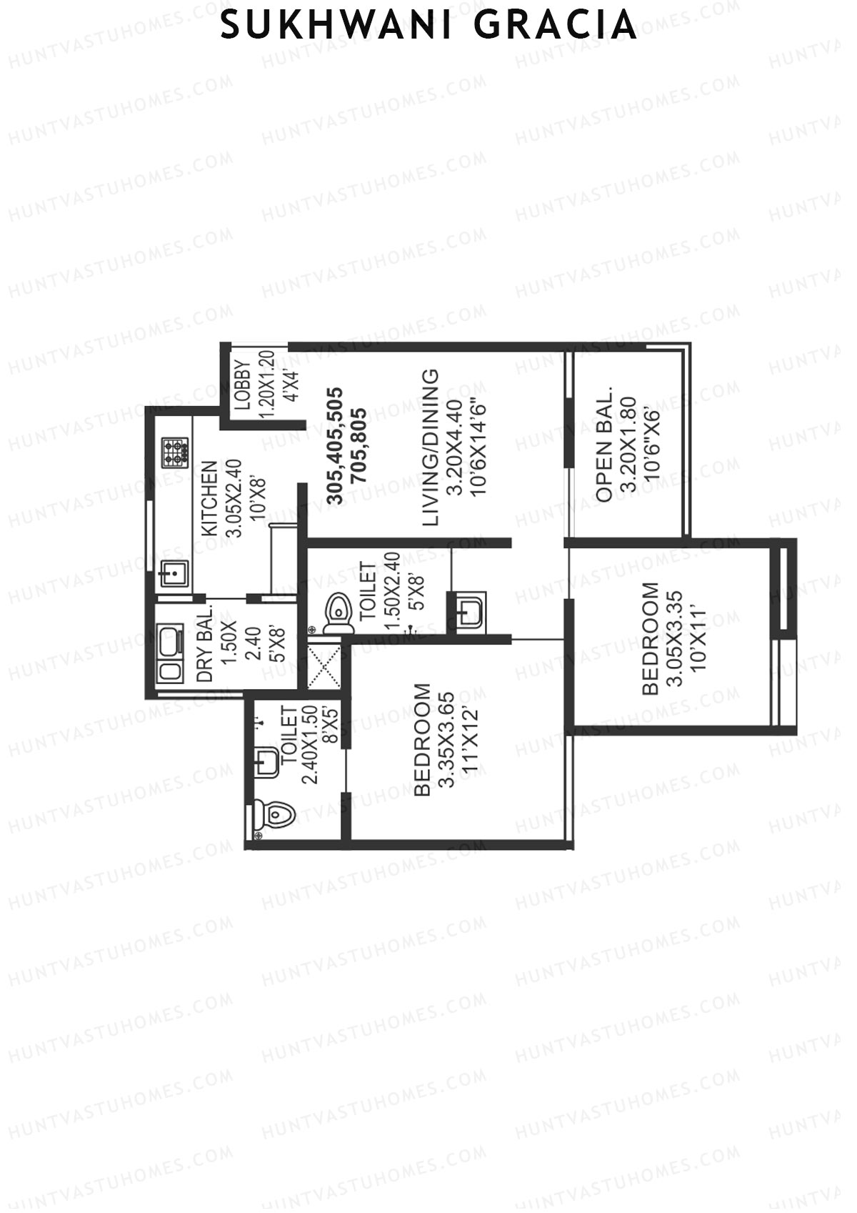 Sukhwani Gracia Wing C Unit 5 Floor Plan