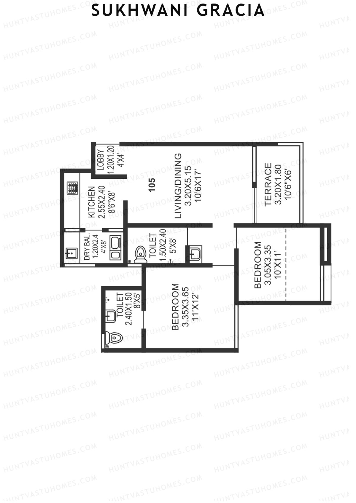Sukhwani Gracia Wing C Unit 5 Floor Plan