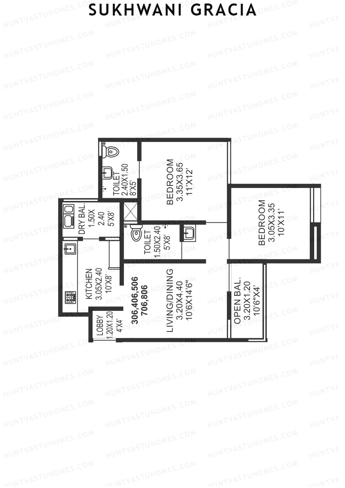 Sukhwani Gracia Wing C Unit 6 Floor Plan