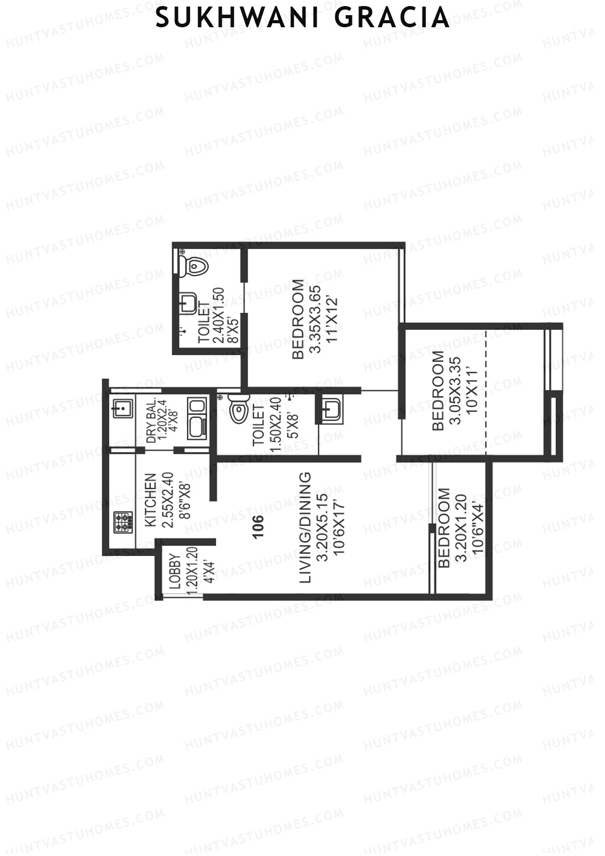 Sukhwani Gracia Wing C Unit 6 Floor Plan