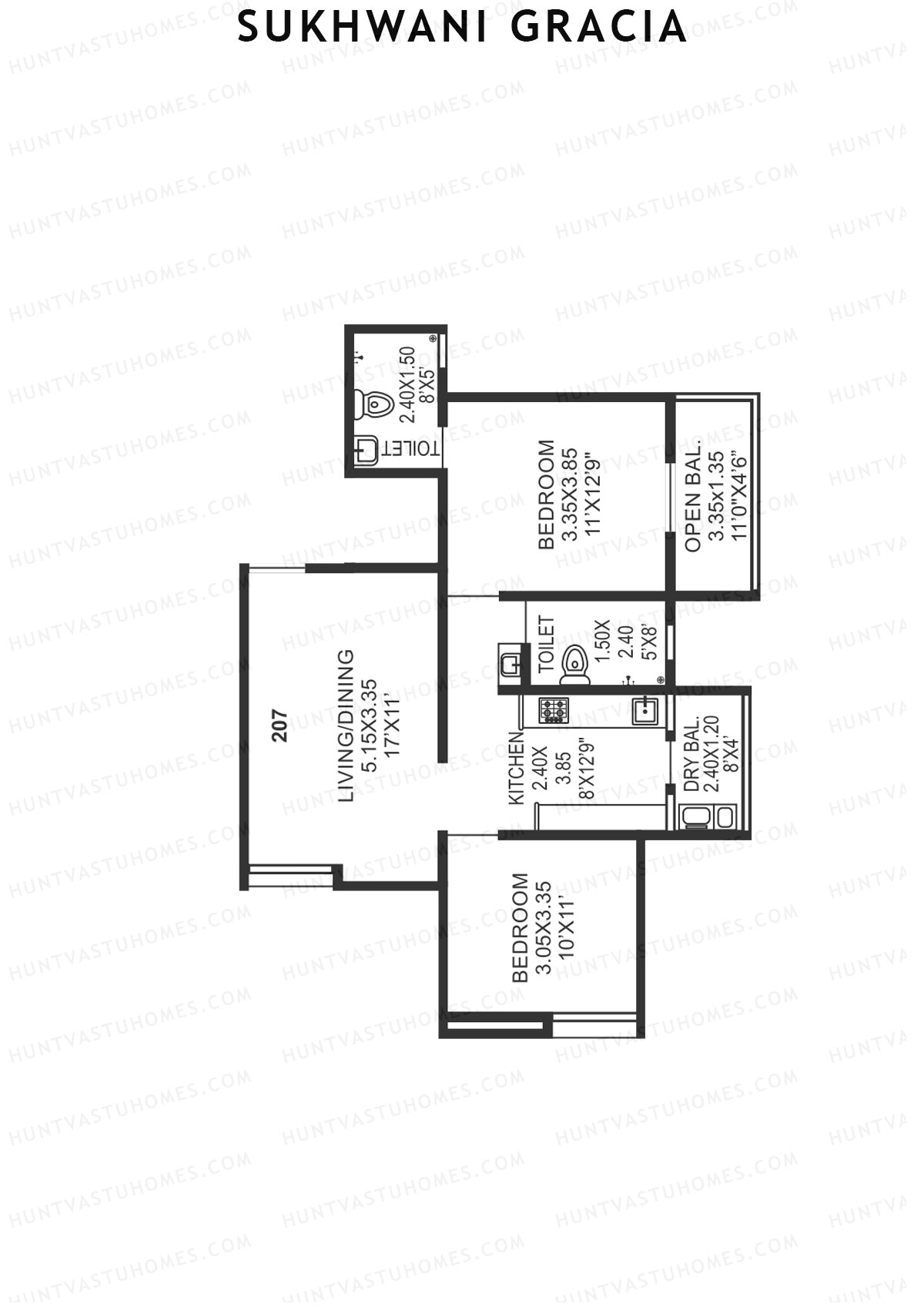 Sukhwani Gracia Wing C Unit 7 Floor Plan