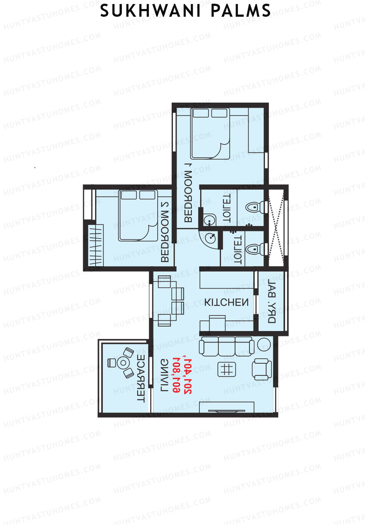 Sukhwani Palms Tower A Unit 4 Floor Plan