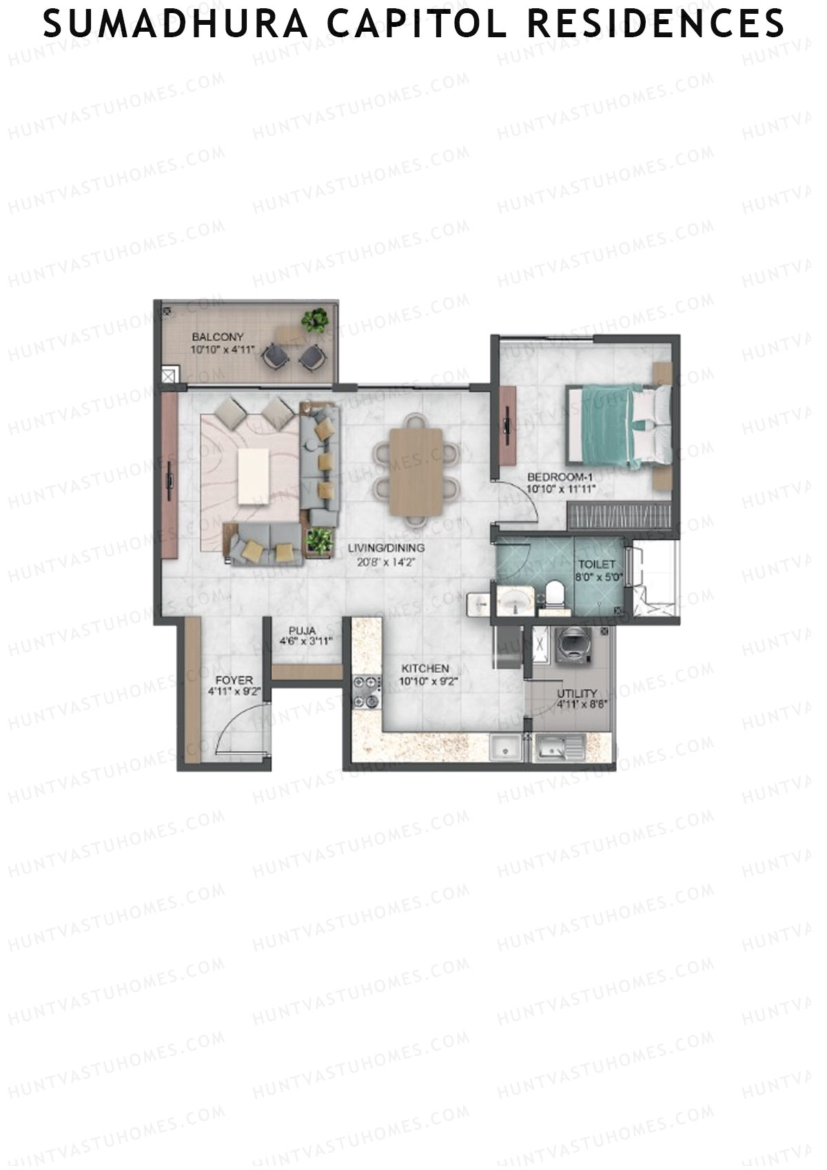 Sumadhura Capitol Residences B Pinnacle Unit 3  Floor Plan