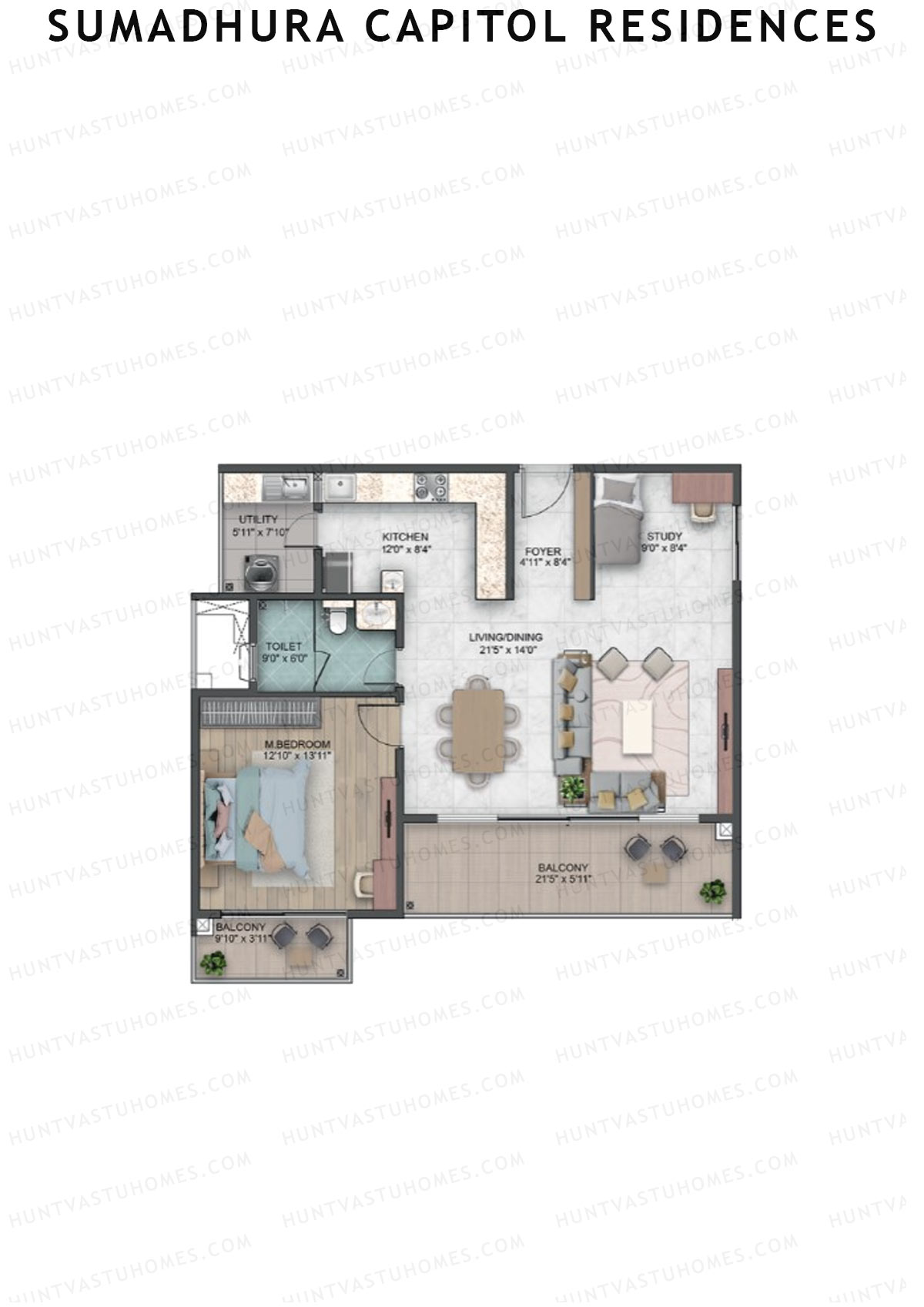 Sumadhura Capitol Residences D Triumph Unit 5  Floor Plan