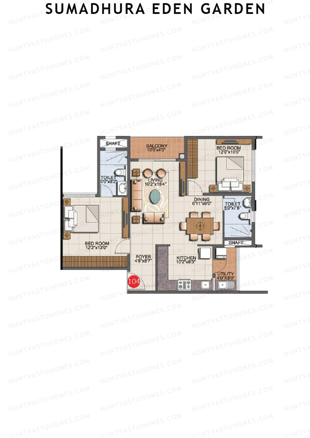 Sumadhura Eden Garden Tower F Unit 4 Floor Plan