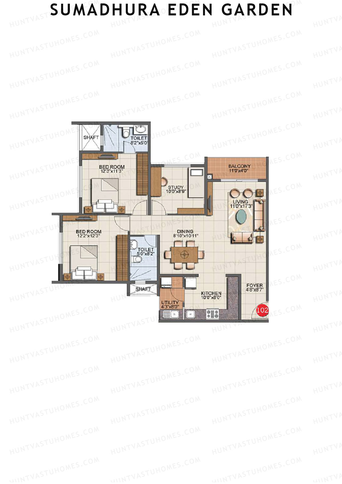 Sumadhura Eden Garden Tower G Unit 2 Floor Plan