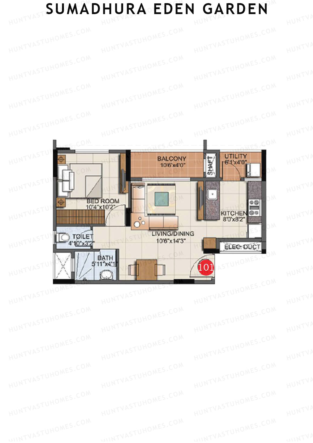 Sumadhura Eden Garden Tower K Unit 1 Floor Plan