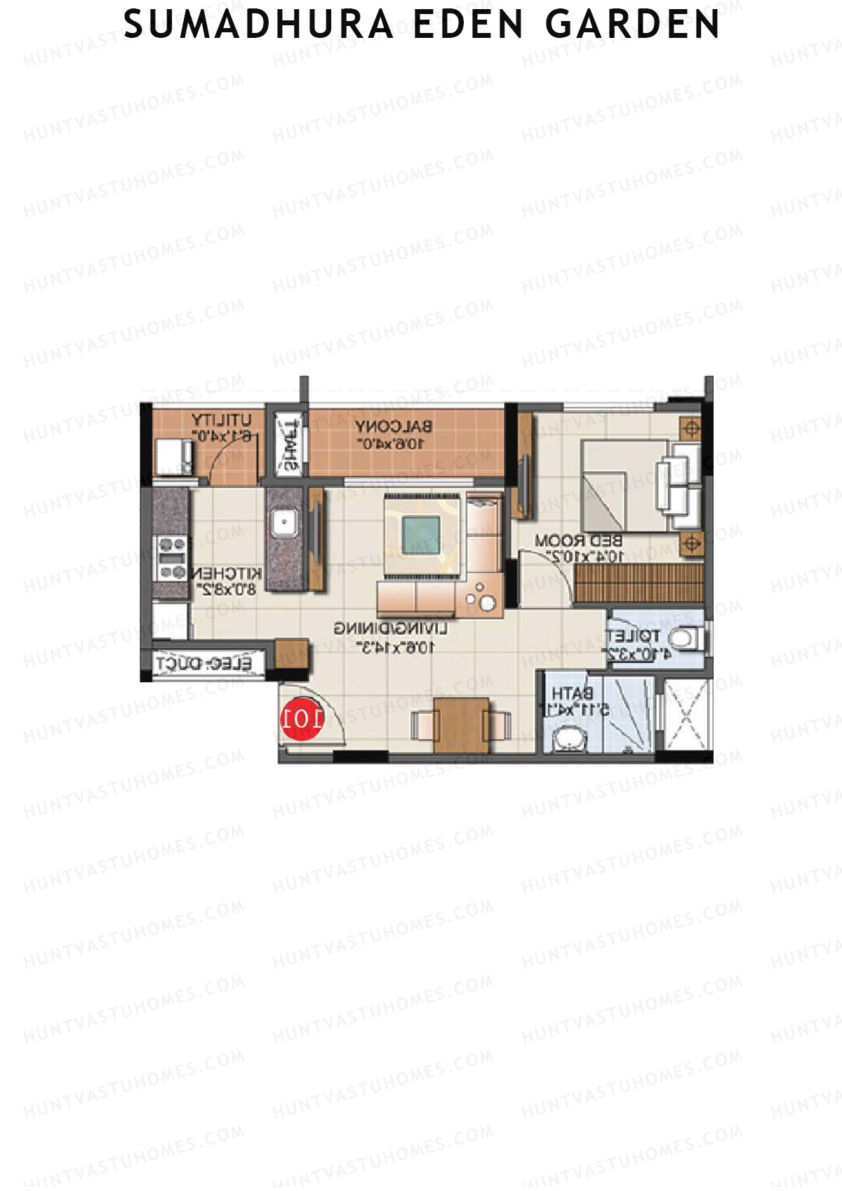 Sumadhura Eden Garden Tower K Unit 3 Floor Plan