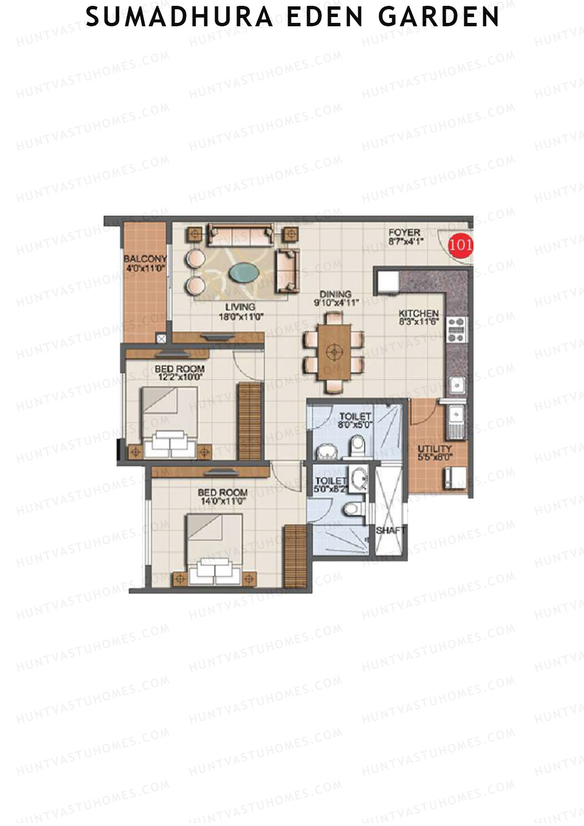 Sumadhura Eden Garden Tower L Unit 1 Floor Plan