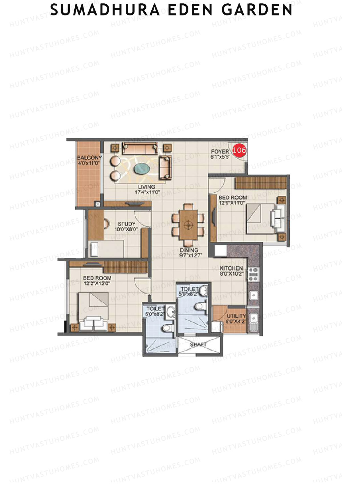 Sumadhura Eden Garden Tower L Unit 6 Floor Plan