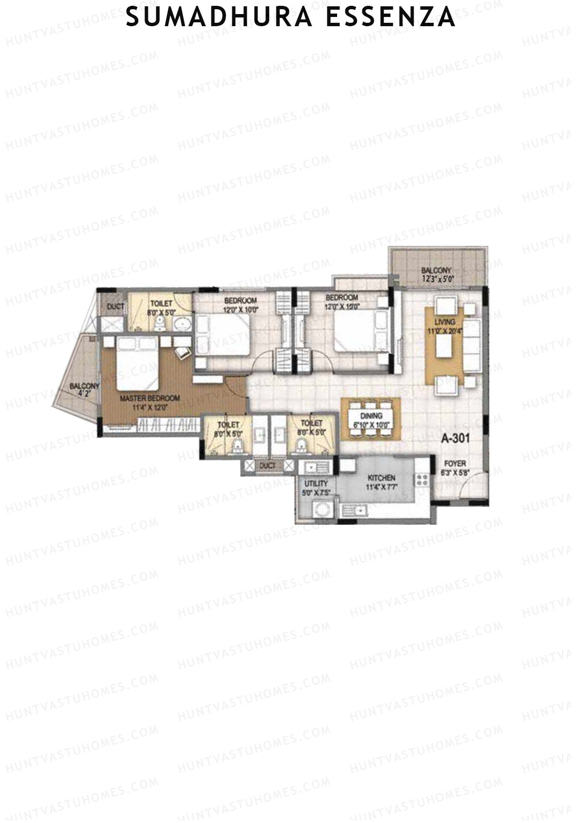 Sumadhura Essenza Block A Unit 1 Floor Plan
