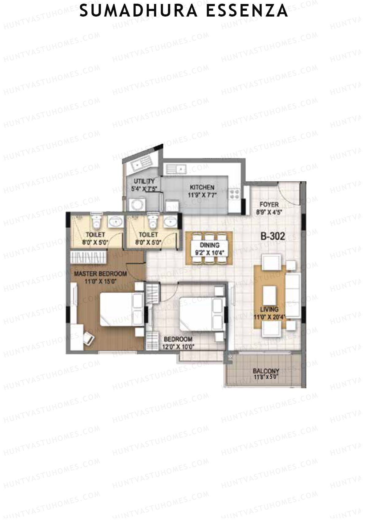 Sumadhura Essenza Block B Unit 2 Floor Plan