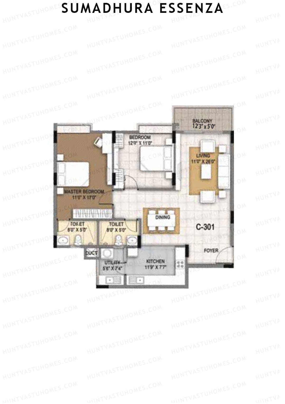 Sumadhura Essenza Block C Unit 1 Floor Plan